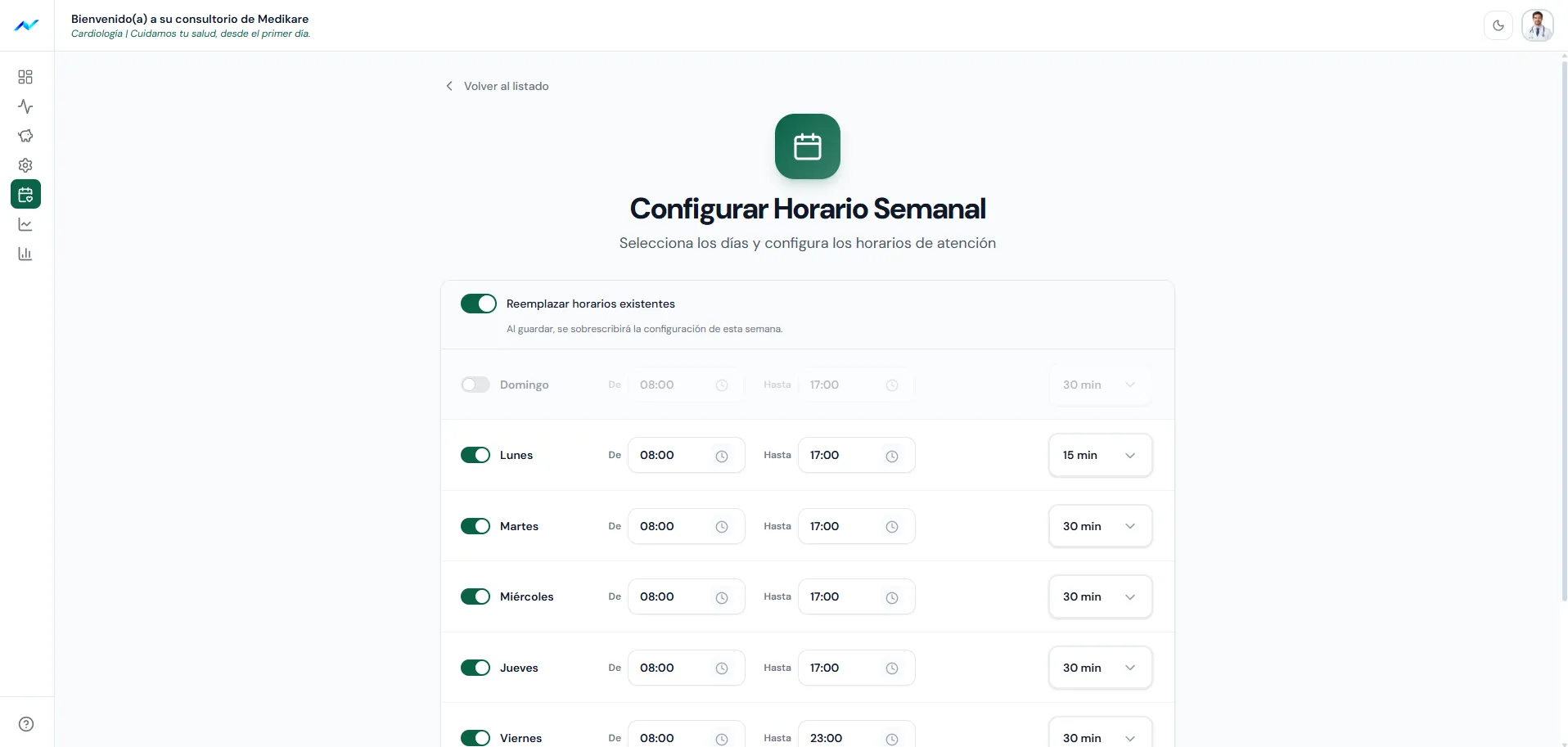 Configura tu perfil y horarios en 5 minutos